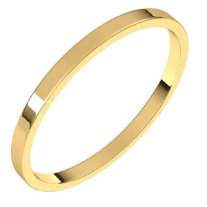 14K Yellow 1.5 mm Flat Ultra-Light Band Size 7.5