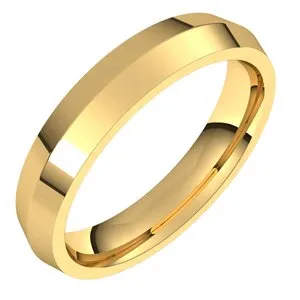 14K Yellow 4 mm Knife Edge Comfort Fit Band Size 6