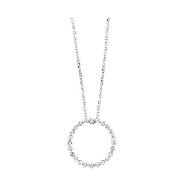 14KT White Gold & Diamond Pendant -  1/4 ctw