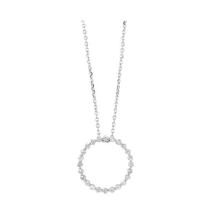 14KT White Gold & Diamond Pendant -  1/4 ctw