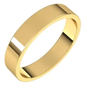 18K Yellow 4 mm Flat Band Size 7