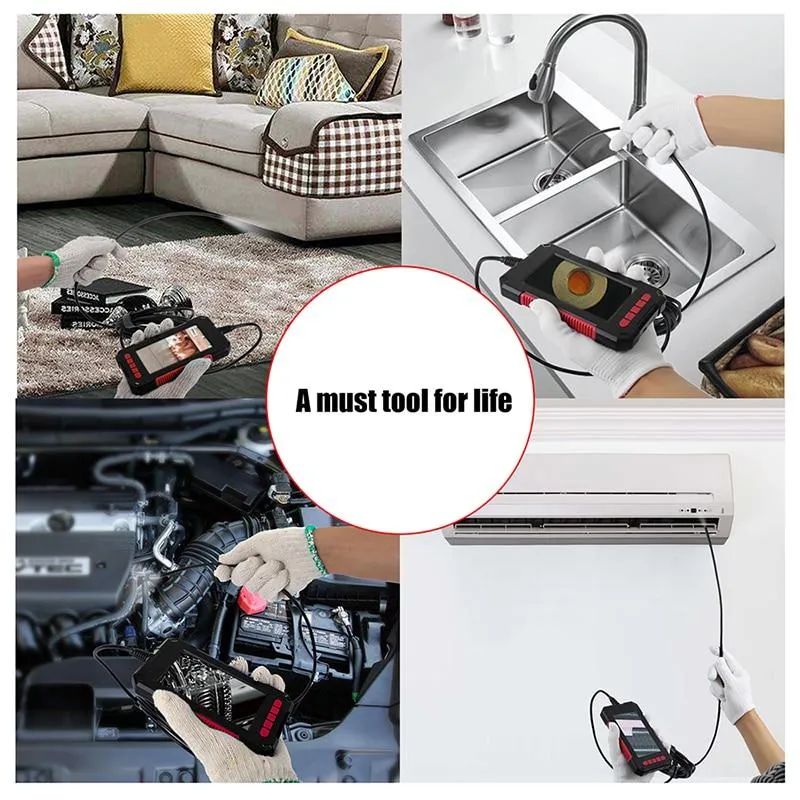 3.9mm Industrial Endoscope Camera 1080P HD 4.3inch IPS Screen Pipe Drain Sewer Duct Inspection Camera IP67 Snake Camera