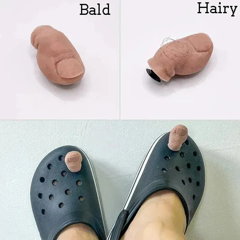 3D Creative Big Toe Alligator Charm – Funny Hanging Shoe Decoration