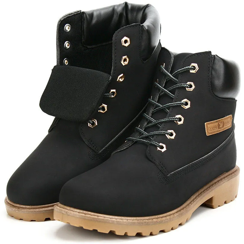 big size leather men boots winter man shoes ankle boot men's snow shoe martin cowboy autumn man fur velvet flats 1208