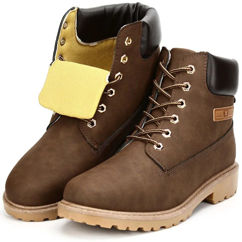 big size leather men boots winter man shoes ankle boot men's snow shoe martin cowboy autumn man fur velvet flats 1208