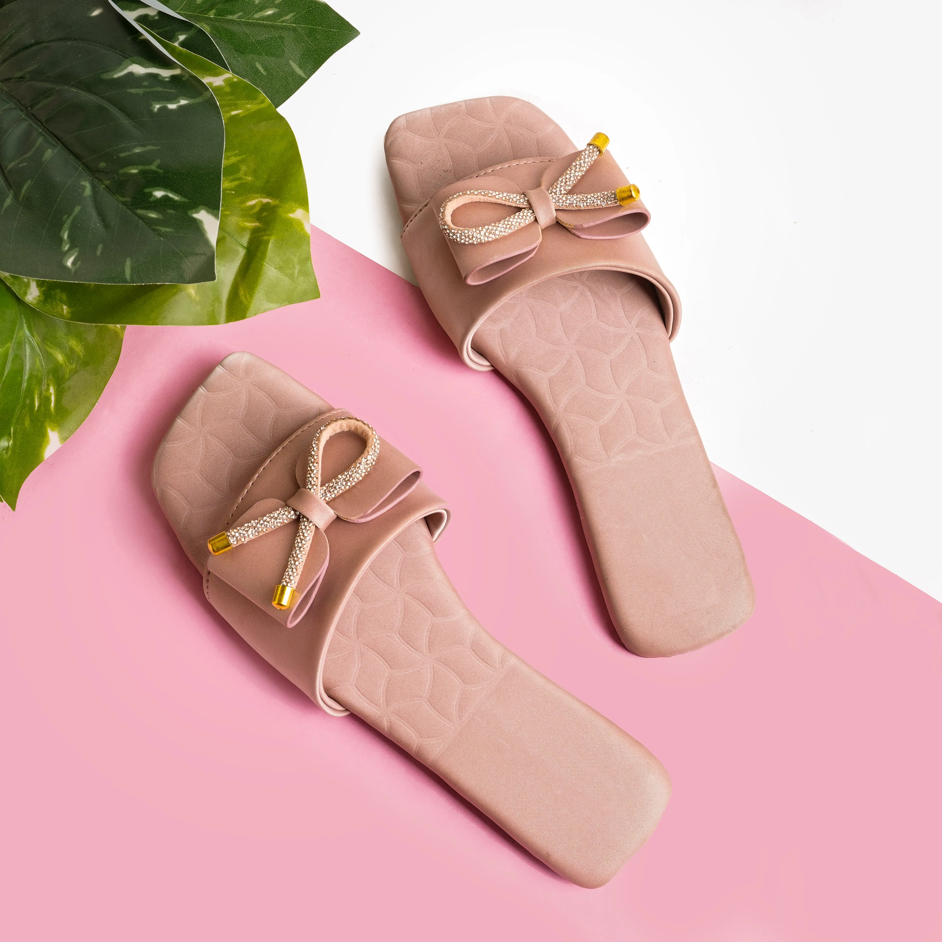 Blush Royale Bow Flat - Pink