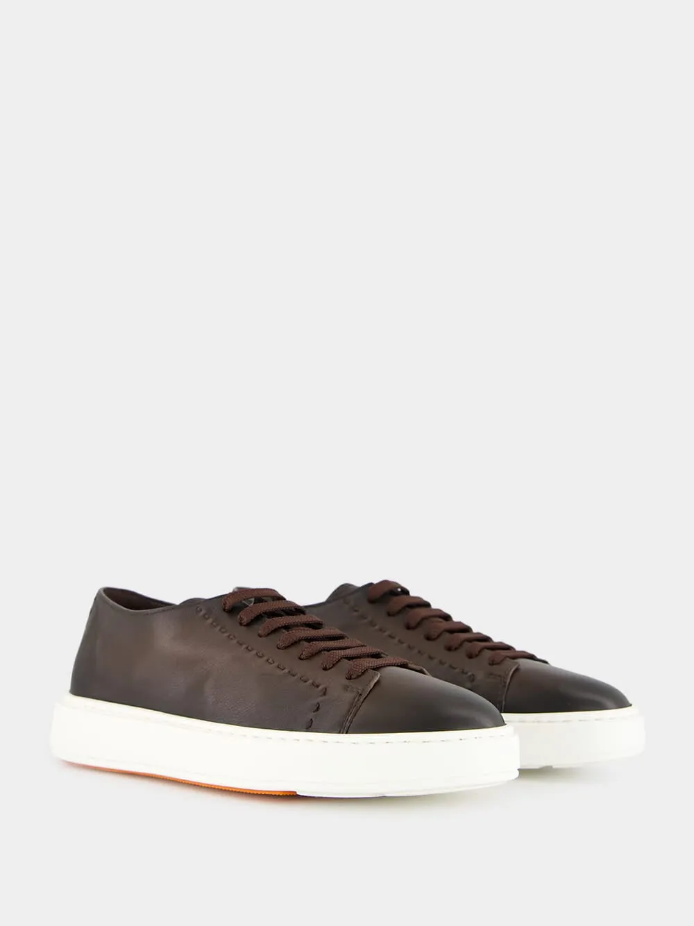 Brown Sneakers L-Top Clean Row Leather