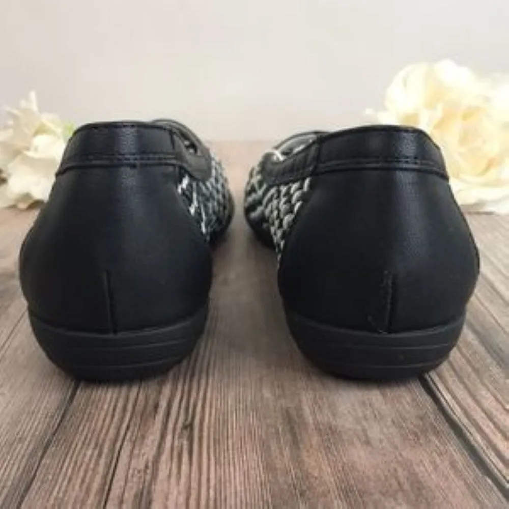 Cliffs by White Mountain Black Leather Flats 8.5M