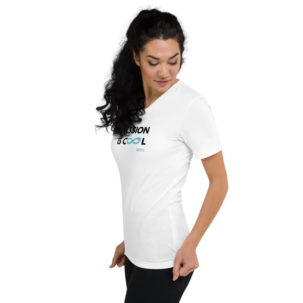 Compassion is Cool - Unisex V-Neck - Black Print
