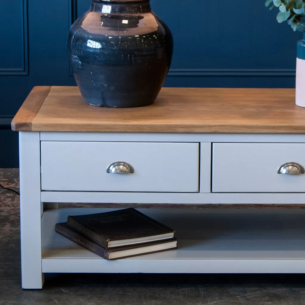 Cottage 2 Draw Coffee Table Stone