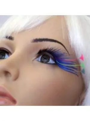 Feather Tip - Black Blue Eye Lashes