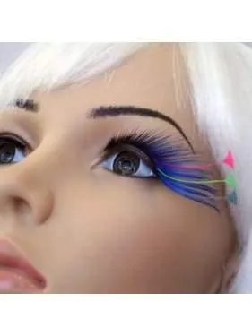 Feather Tip - Black Blue Eye Lashes