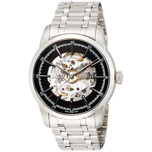 HAMILTON AMERICAN CLASSIC RAILROAD SKELETON AUTO 42 MM MEN WATCH H40655131