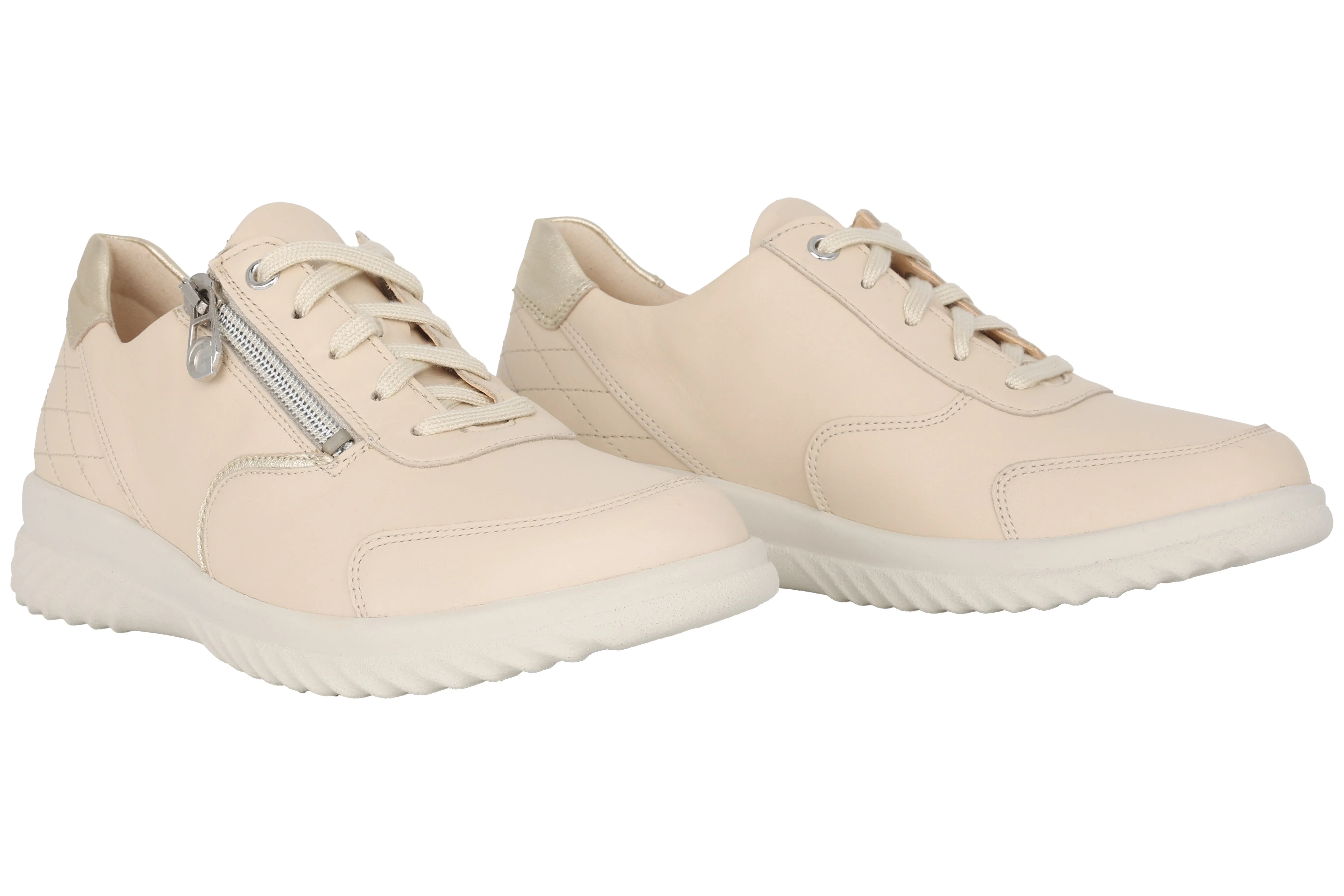 'Heike' women's wide fit (H) sneaker - Beige