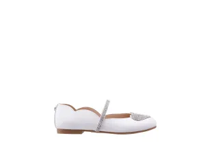 Kid's Diaz White Ballet Flat`s
