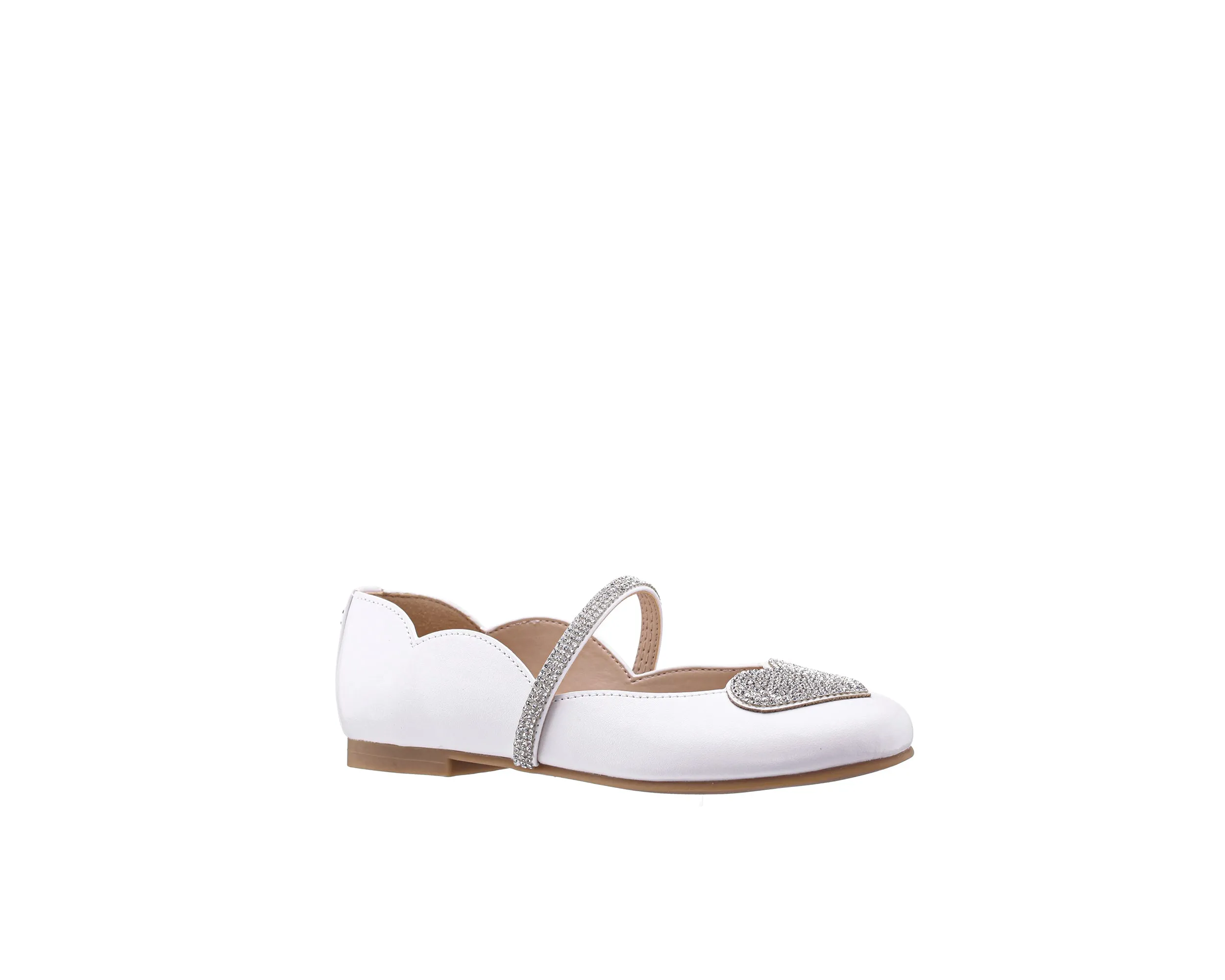 Kid's Diaz White Ballet Flat`s