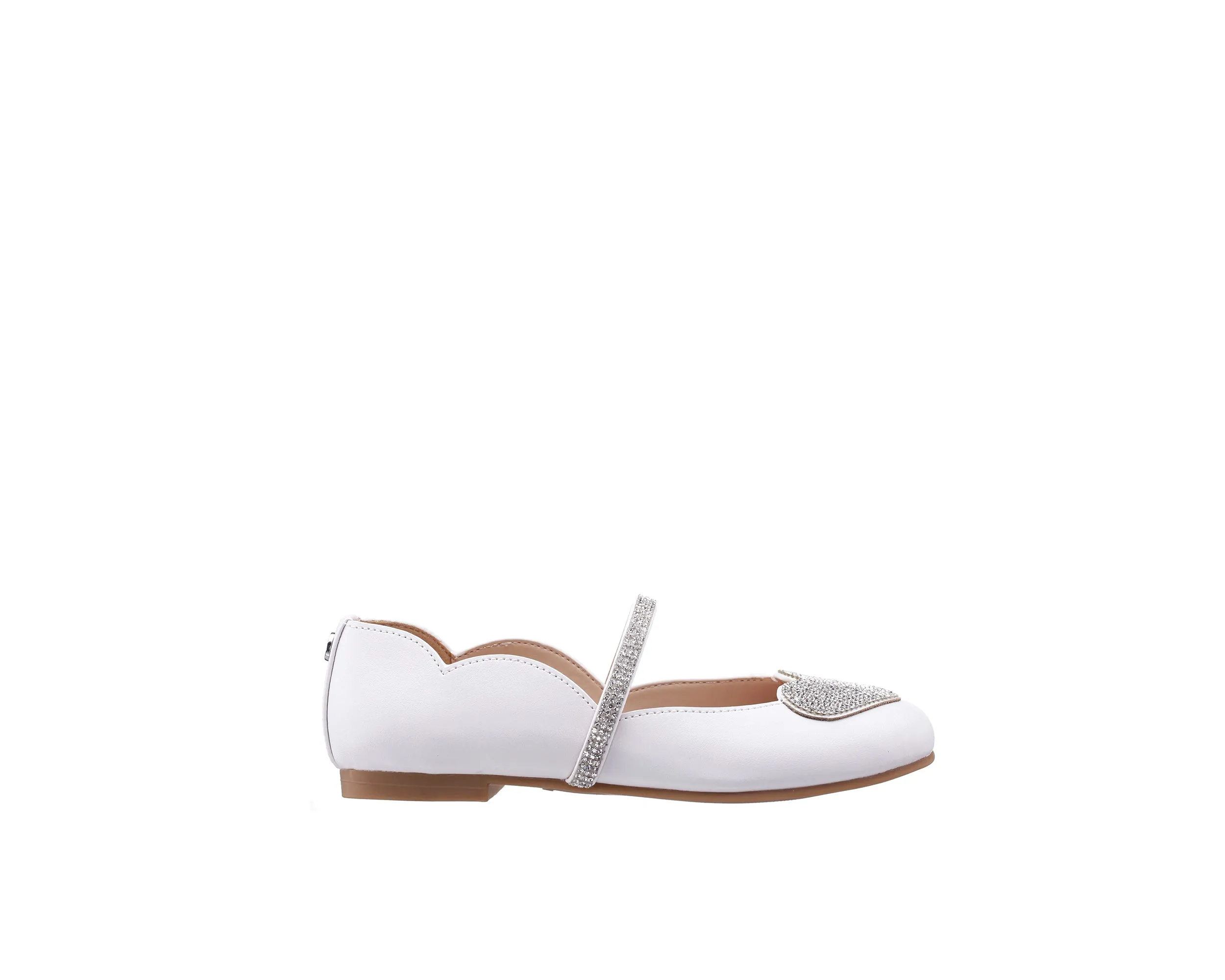 Kid's Diaz White Ballet Flat`s