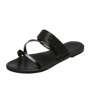 Large Outdoor Rhinestone Casual Sandals for Women