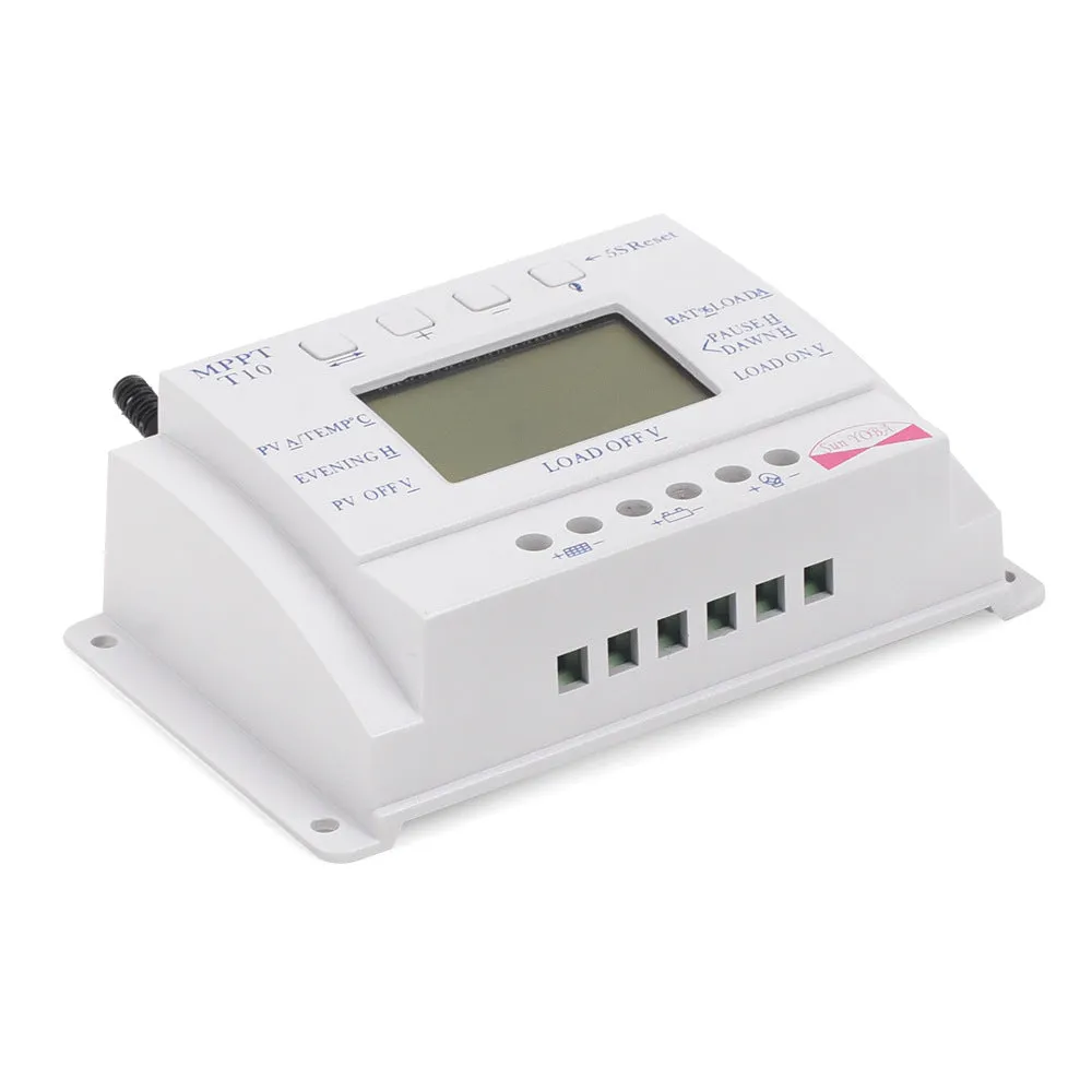 LCD 10/ 20/30 / 40A 12V / 24V MPPT Solar Panel Regulator Charge Controller 3 Timer T20-20A