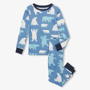 Little Blue House Blue Polar Bears Pajama Set