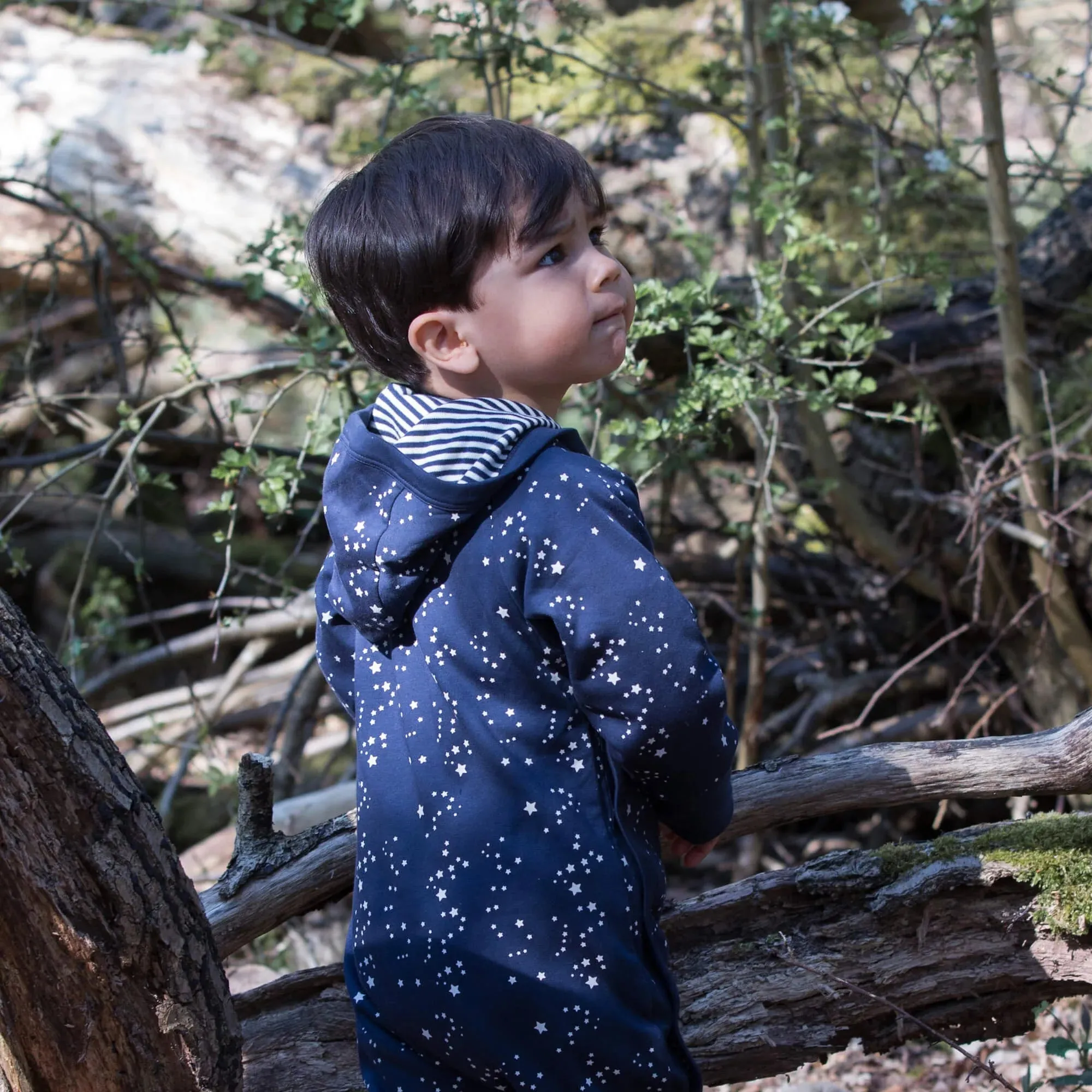 Little Green Radicals Starry Night Reversible Snug As A Bug Suit