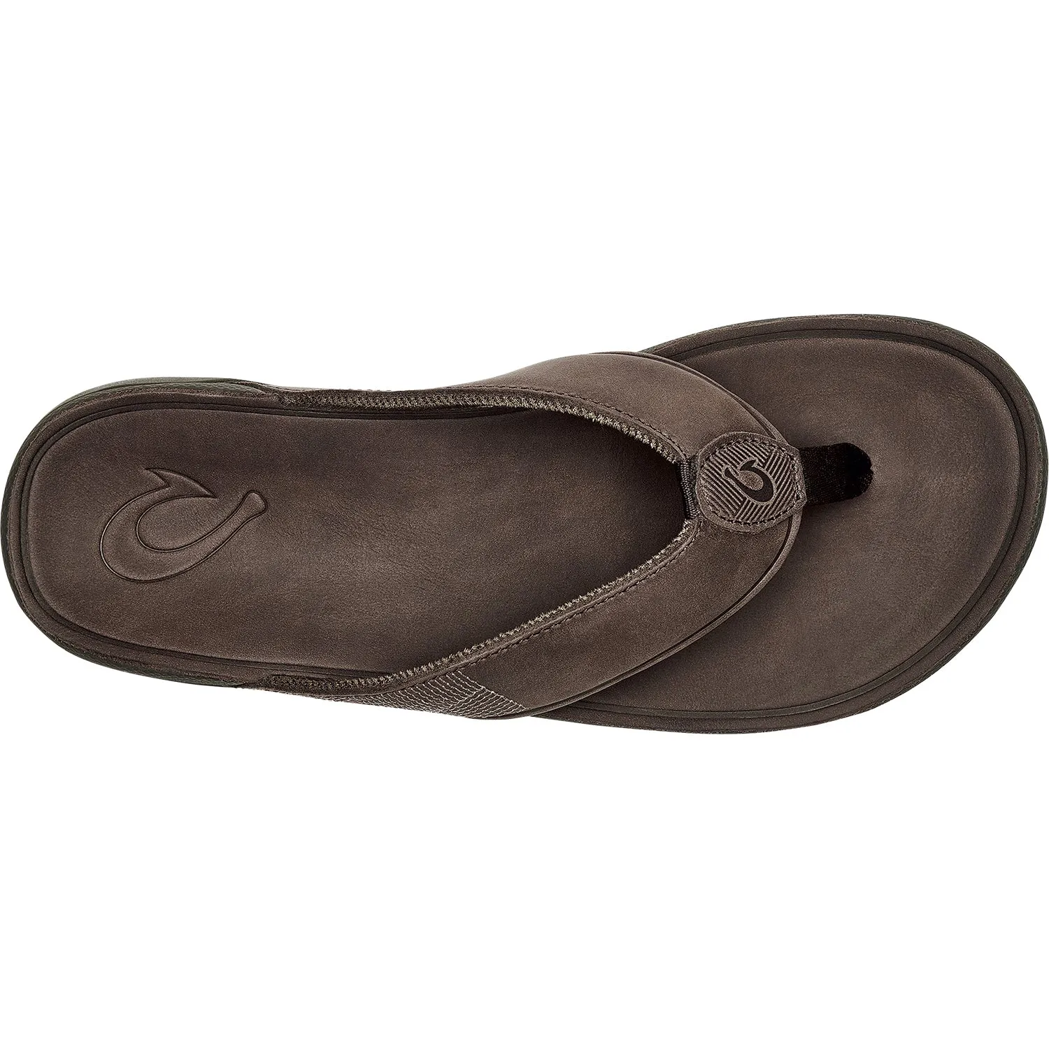 Men's OluKai Tuahine Dark Wood Leather