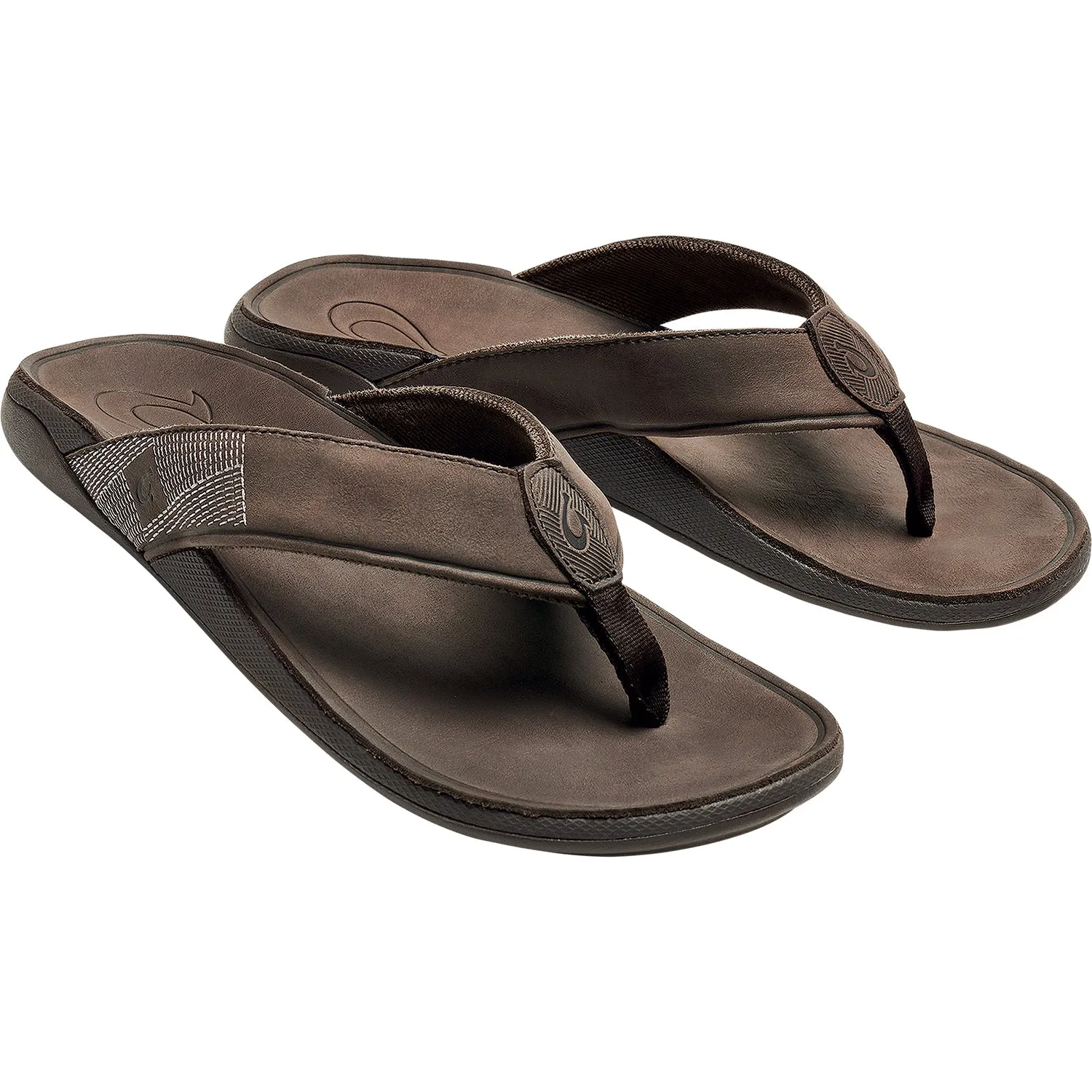 Men's OluKai Tuahine Dark Wood Leather