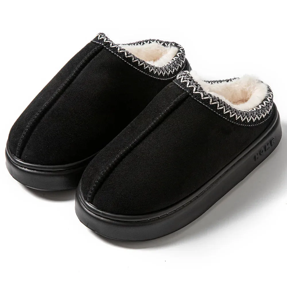 New Platform Fluffy Slippers Women's Home Flats Plush Slipper Winter Warm Anti-slip Shoes Ladies House Casual Houseshoes Couple