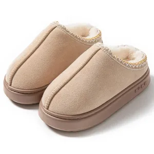 New Platform Fluffy Slippers Women's Home Flats Plush Slipper Winter Warm Anti-slip Shoes Ladies House Casual Houseshoes Couple