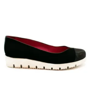 Noir - Black Suede Slip on- last pairs 36 and 37