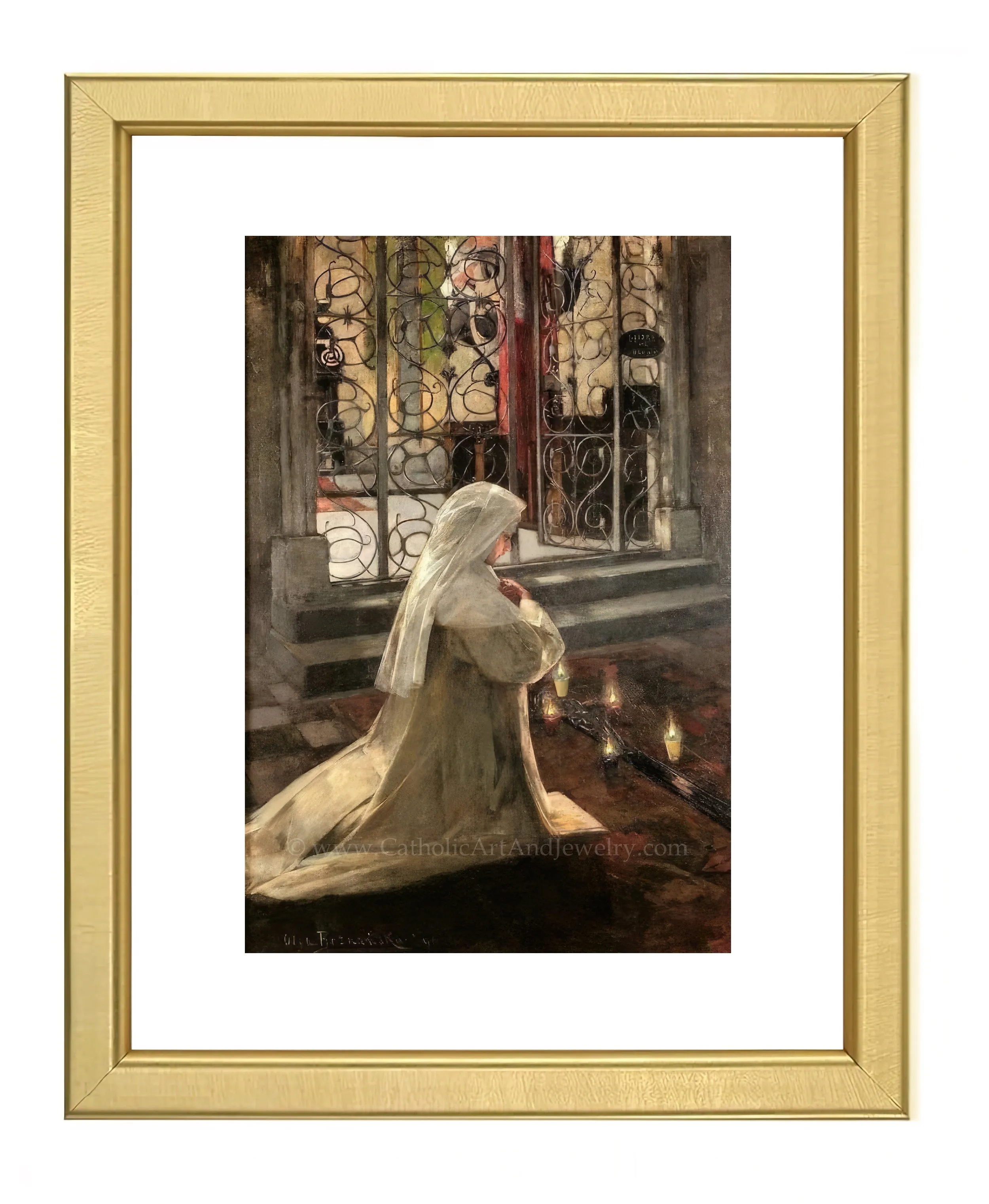Nun Praying in Church – "On Good Friday" – Olga Boznańska – Catholic Art – Catholic Gift – Archival Quality