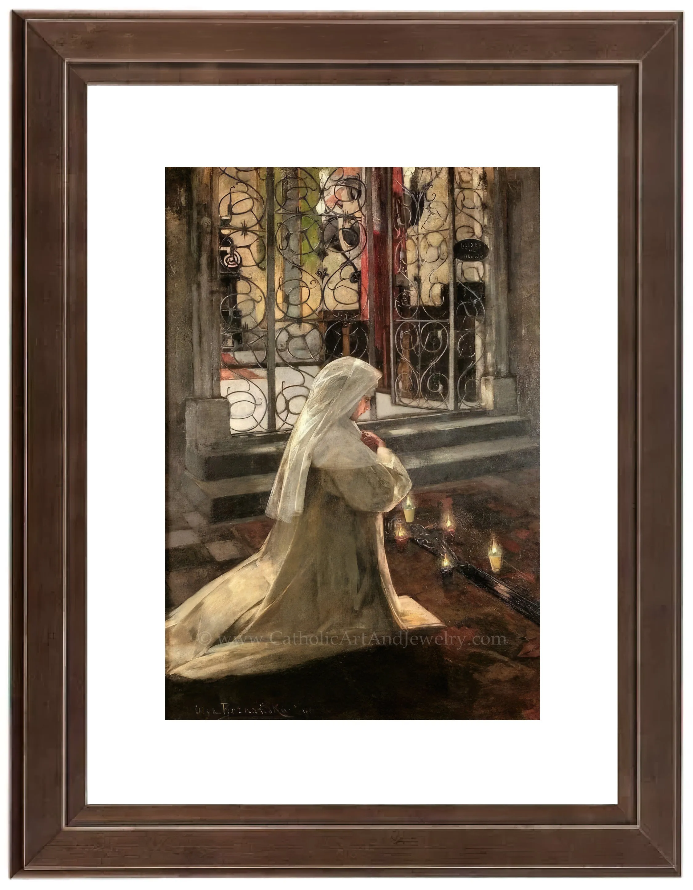 Nun Praying in Church – "On Good Friday" – Olga Boznańska – Catholic Art – Catholic Gift – Archival Quality