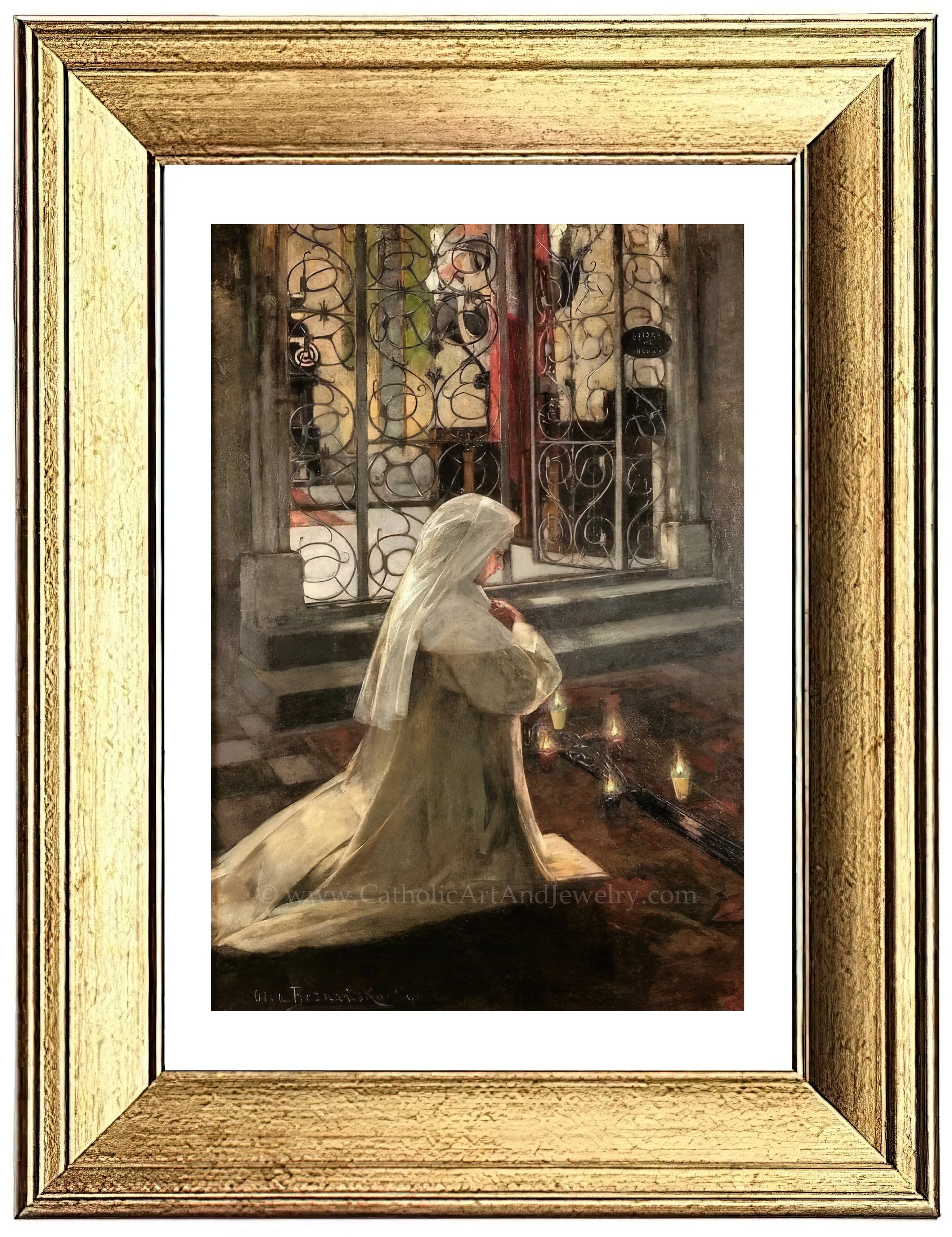 Nun Praying in Church – "On Good Friday" – Olga Boznańska – Catholic Art – Catholic Gift – Archival Quality