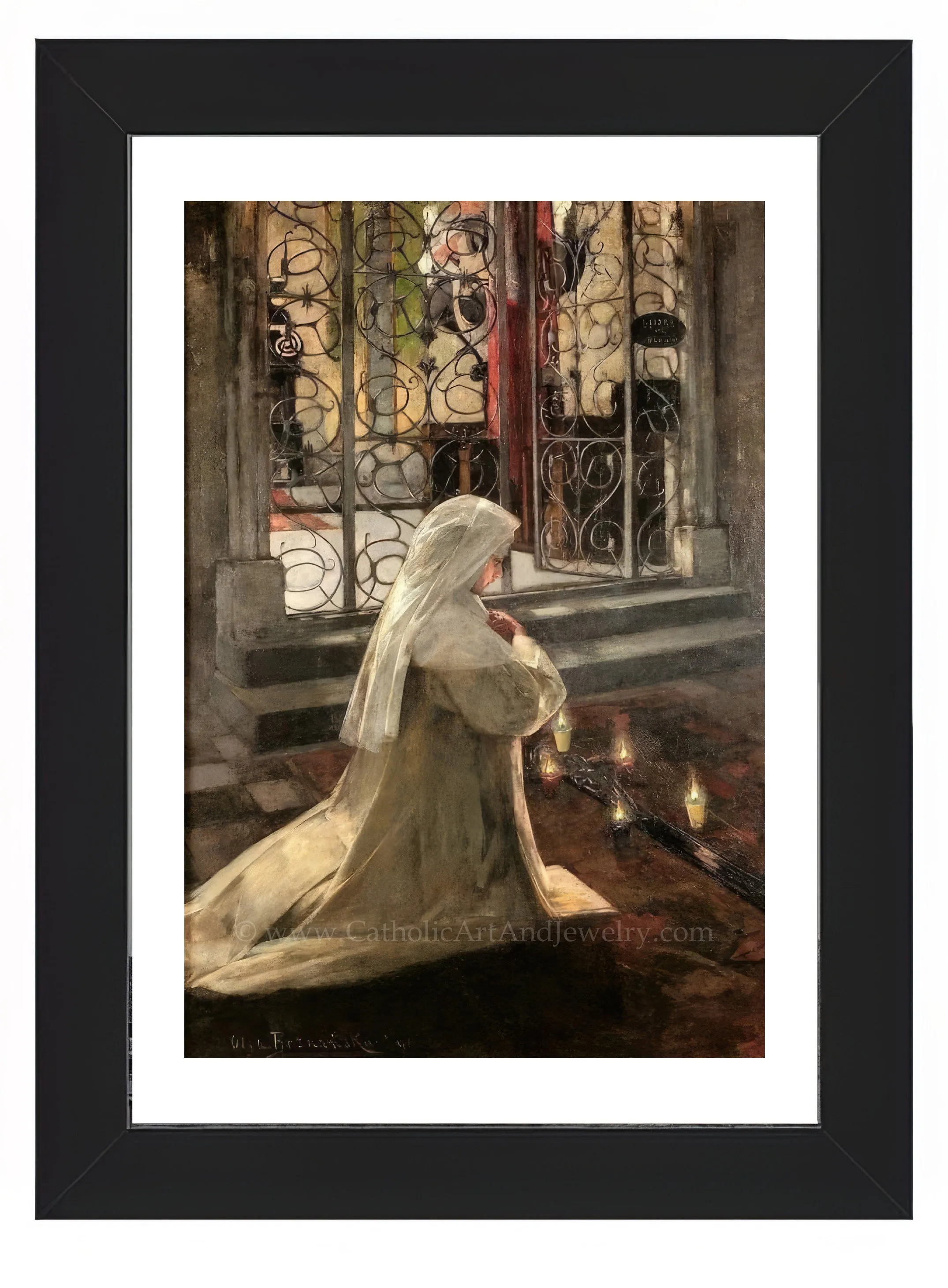 Nun Praying in Church – "On Good Friday" – Olga Boznańska – Catholic Art – Catholic Gift – Archival Quality