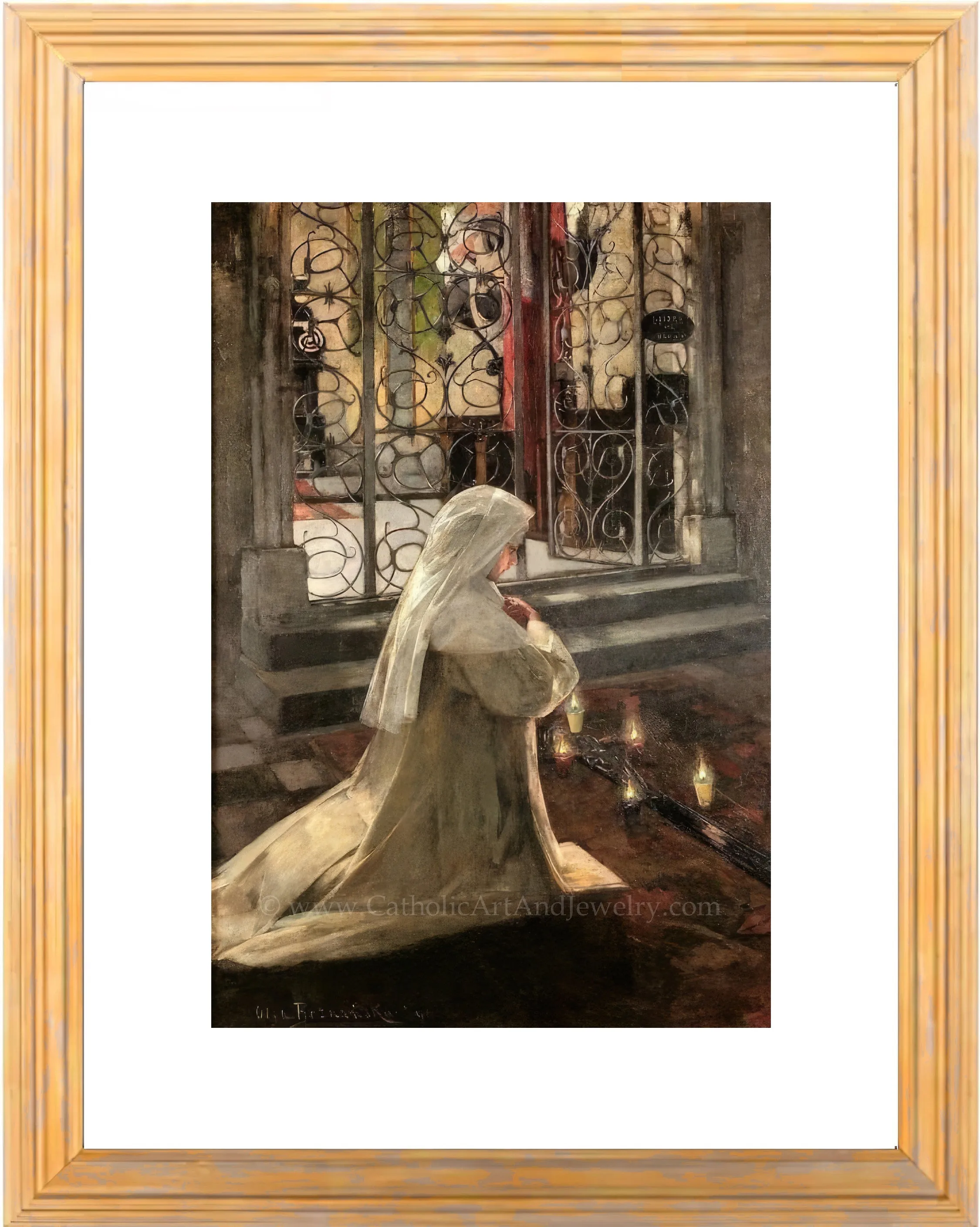 Nun Praying in Church – "On Good Friday" – Olga Boznańska – Catholic Art – Catholic Gift – Archival Quality