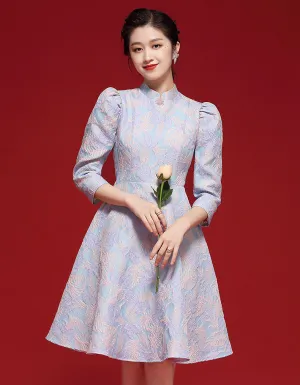 Pastel Blue Qipao Cheongsam