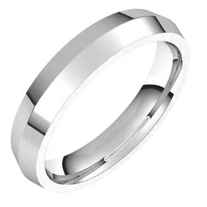 Platinum 4 mm Knife Edge Comfort Fit Band Size 9