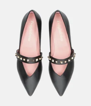 Pretty Ballerina Dressy Black Pointy Toe Flats