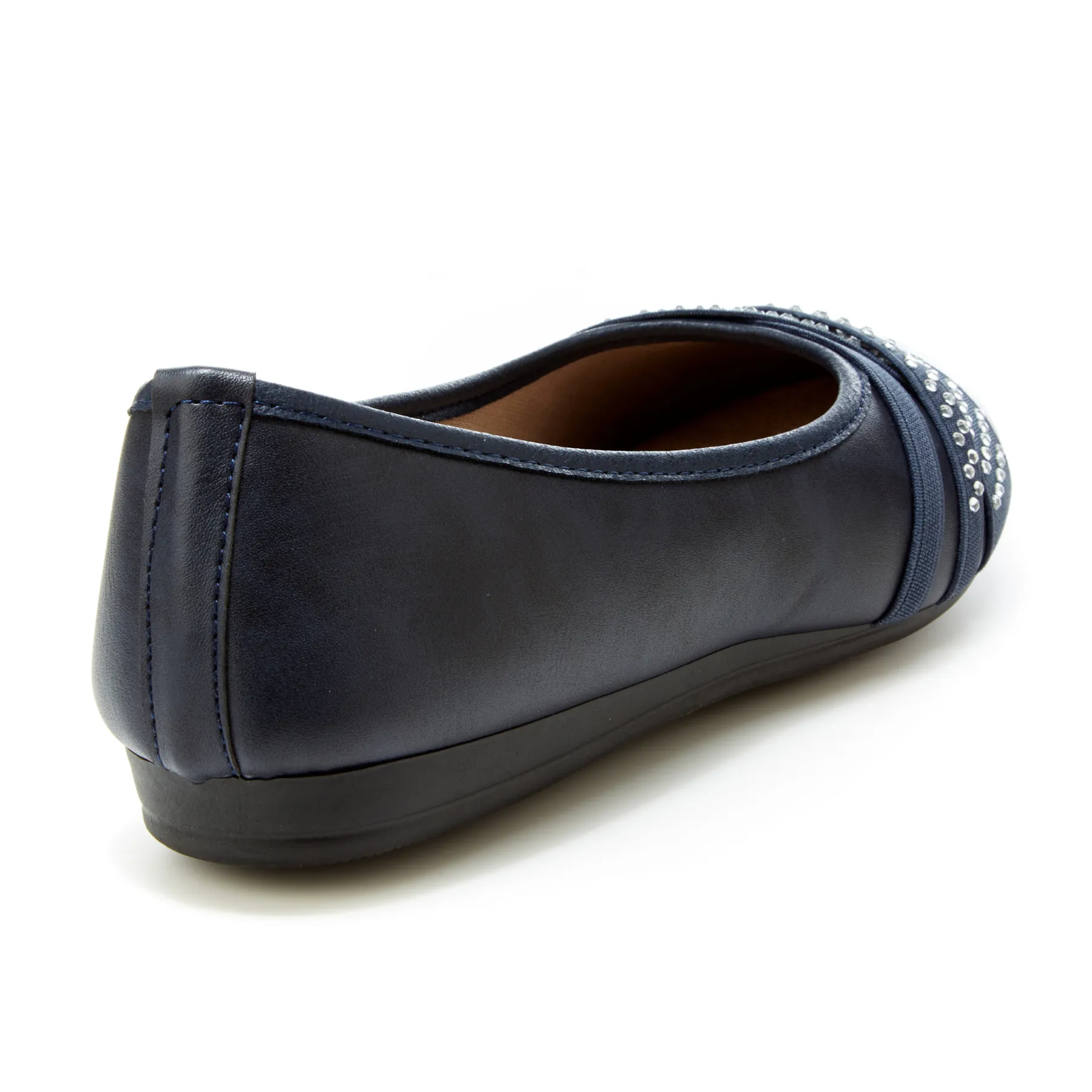 Round Toe Studded Ballet Flats (Anne)