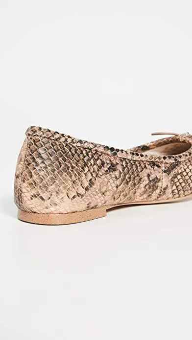 Sam Edelman Women's Felicia Ballet Flat, Praline Multi Snake Print, 6.5 M US