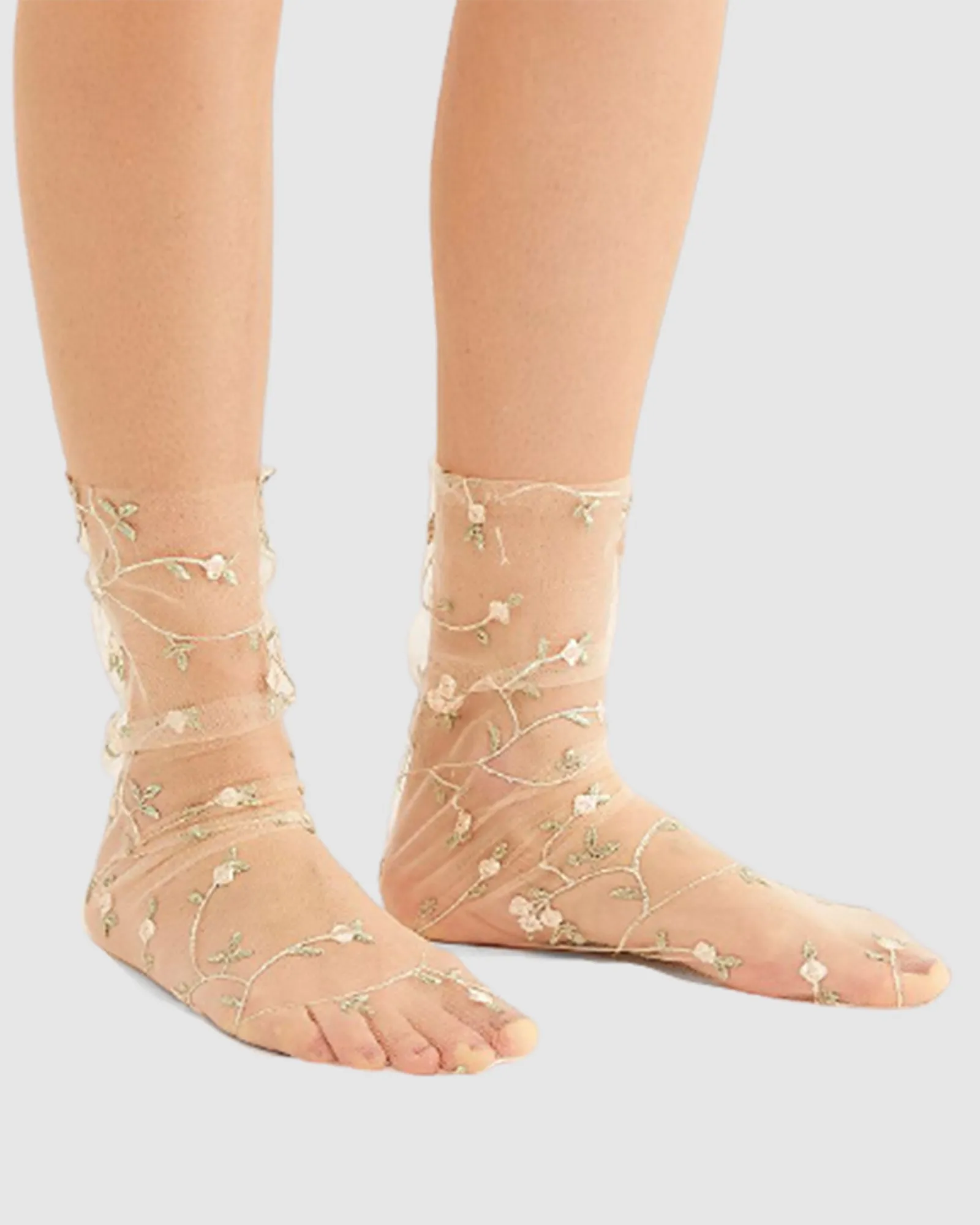 Spring Fling Sheer Sock - Pink