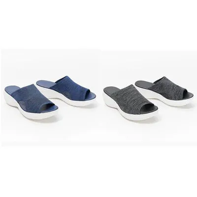 Stretch Slide Sandals, Knitted Sports Sandals