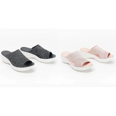 Stretch Slide Sandals, Knitted Sports Sandals