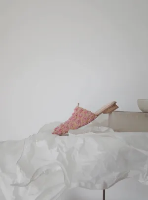 Textured Floral Mules
