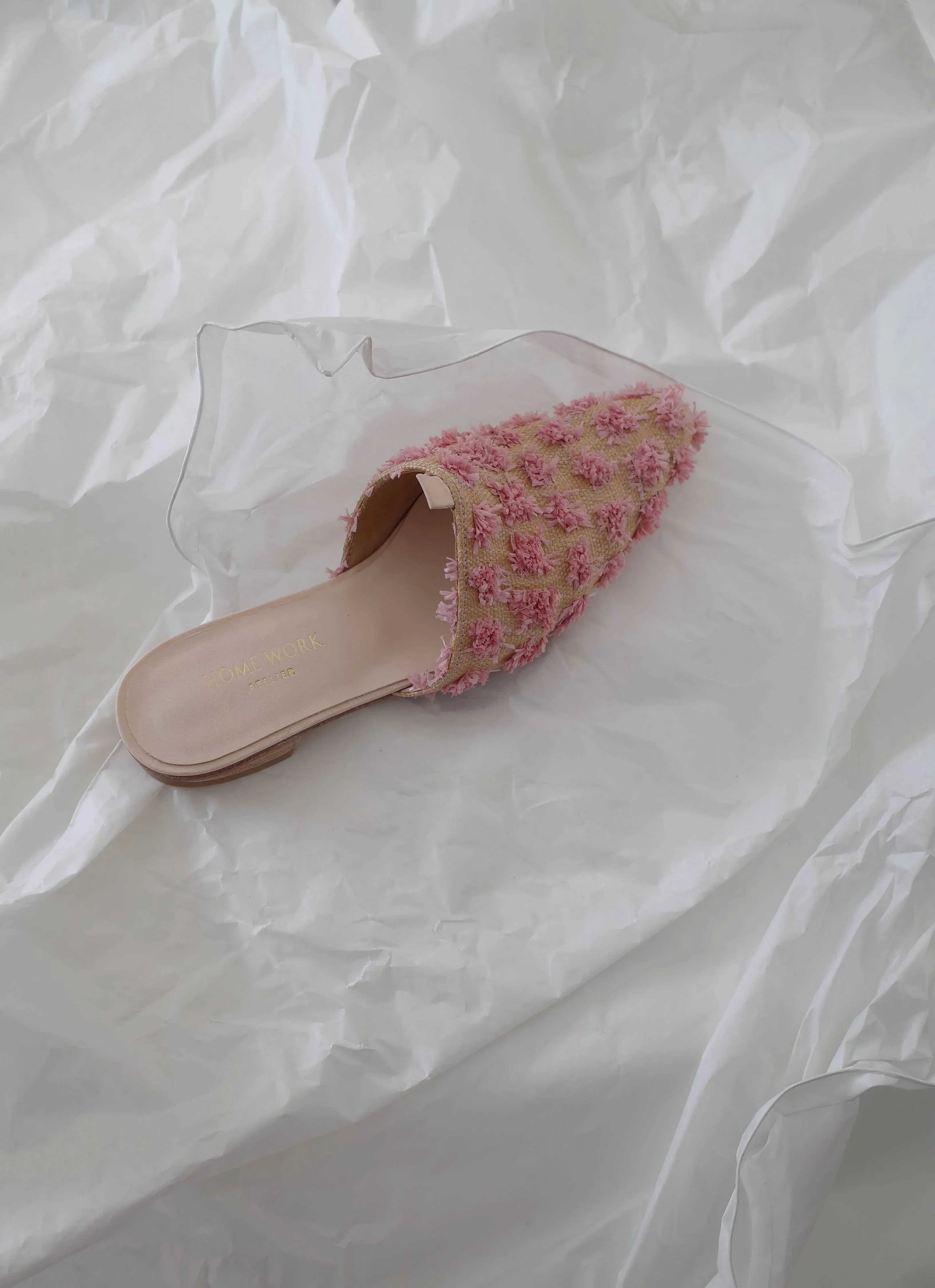 Textured Floral Mules