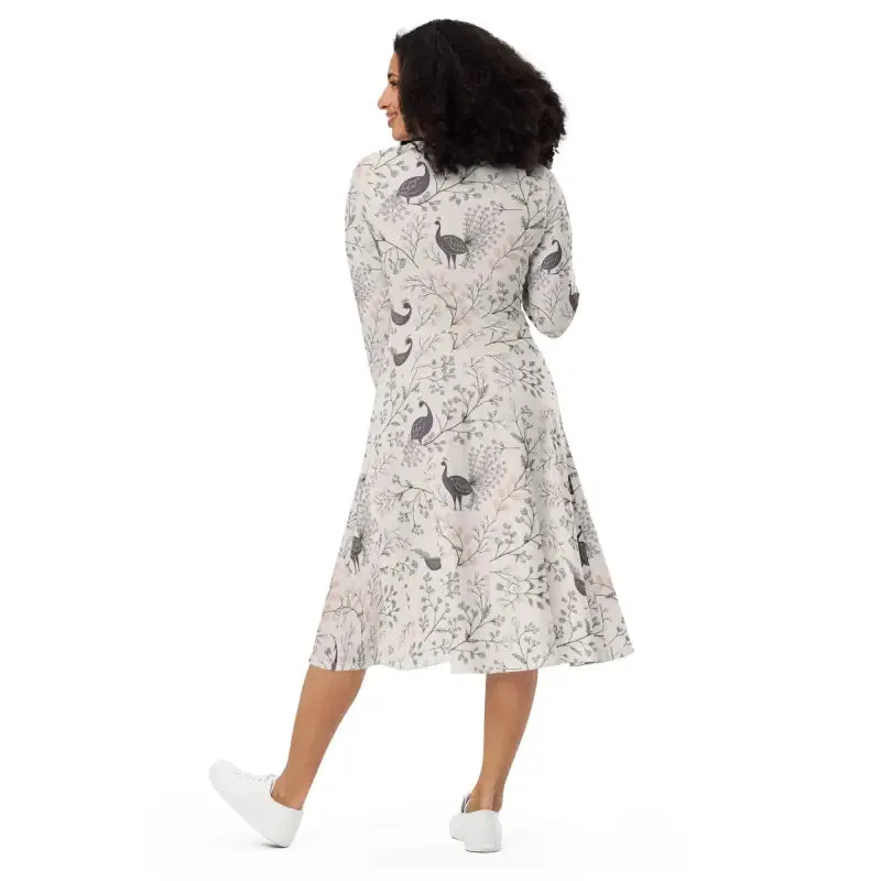 Turn Heads in this Long Sleeve Midi Dress