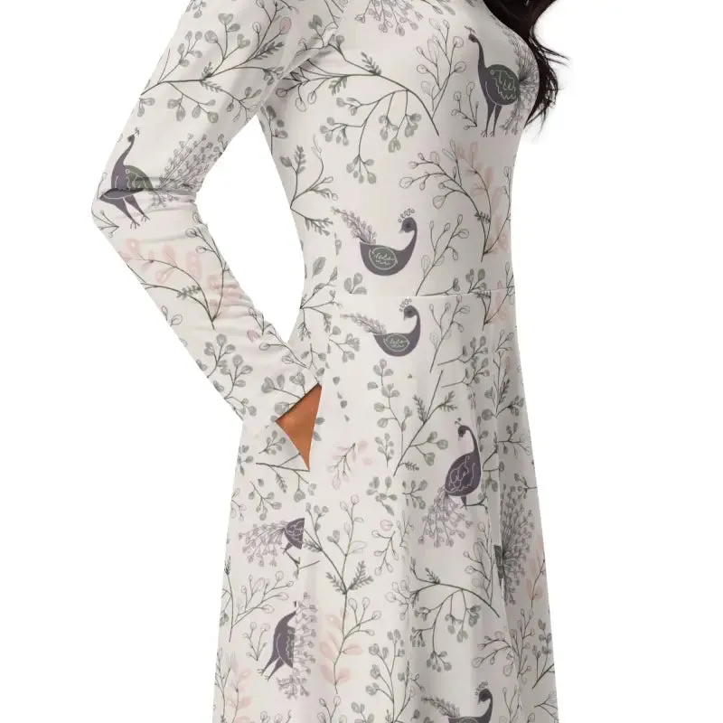 Turn Heads in this Long Sleeve Midi Dress
