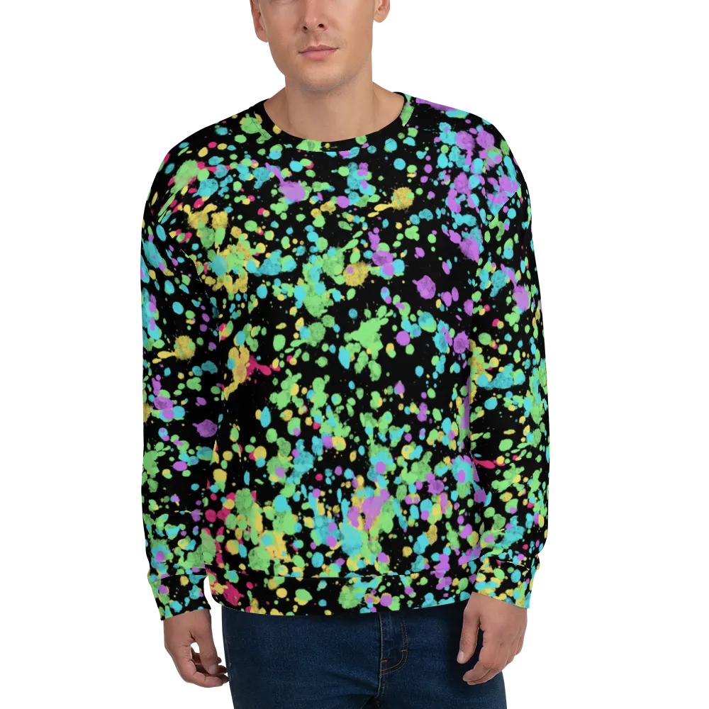 Unisex Sweatshirt, LGBT Pride Ink Splats