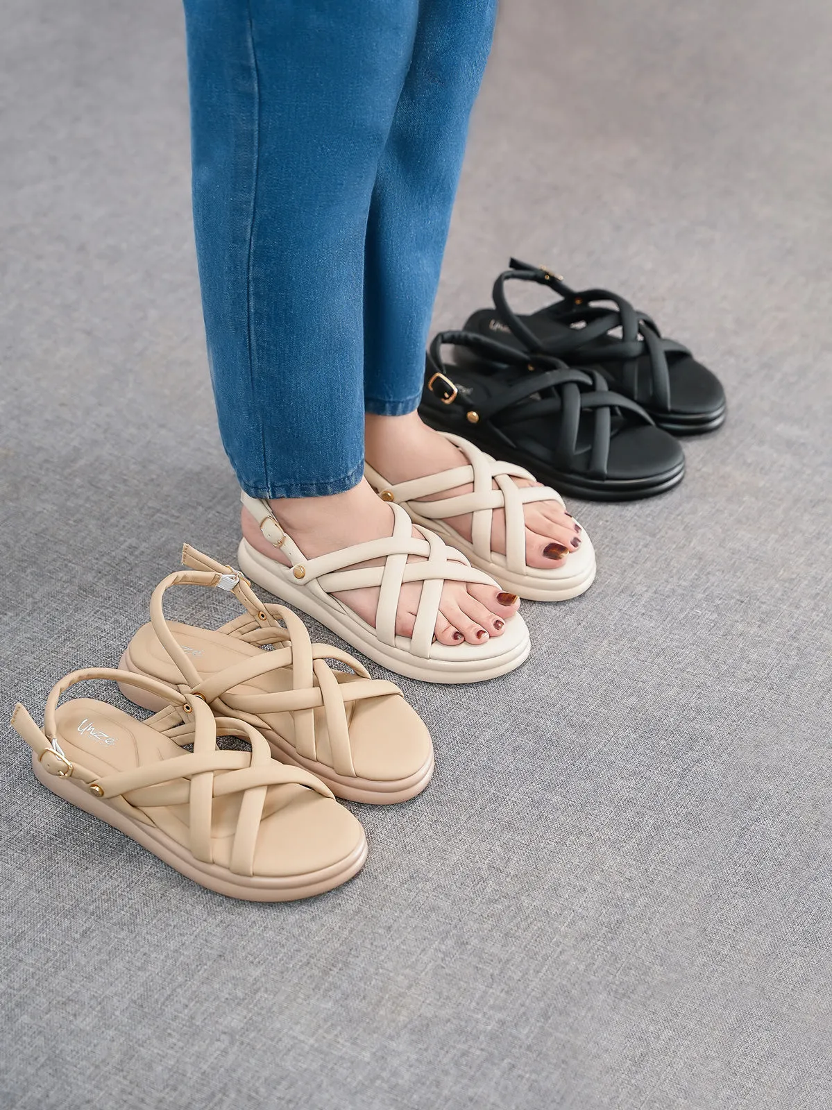Womens "JIXCA" Comfy Padded Sandals